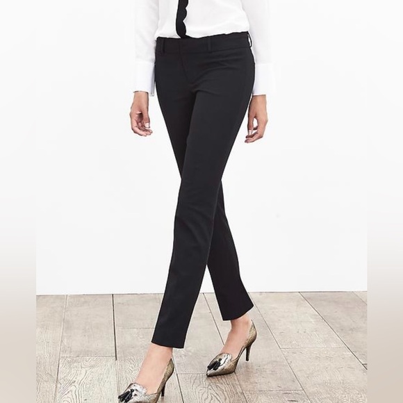 Banana Republic Black Sloan Fit Ankle Pants 6S - Picture 1 of 10